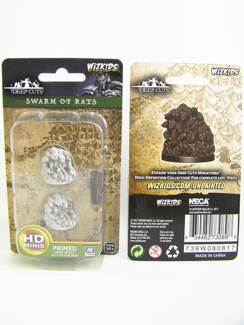 WizKids Deep Cuts Unpainted Miniatures: Swarm of Rats