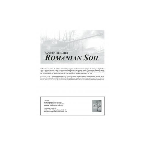 Panzer Grenadier: Romanian Soil Scenario Supplement