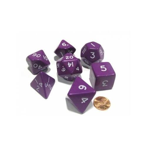 Jumbo RPG Dice Set - Purple/White