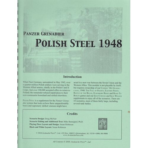 Panzer Grenadier: Polish Steel Scenario Supplement