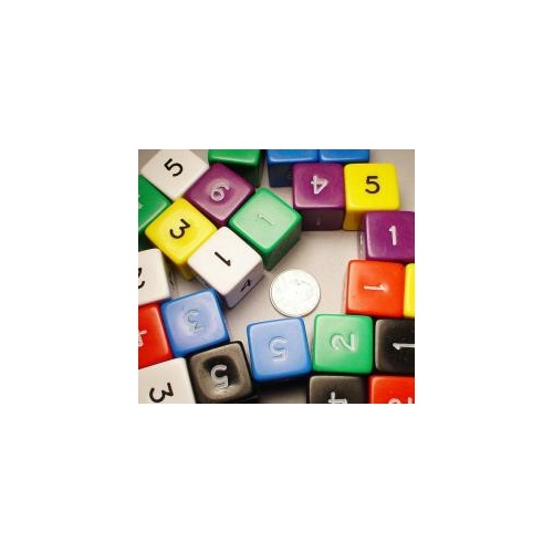 Jumbo Die 25mm Numbered D6 - Assorted Colours (Random)