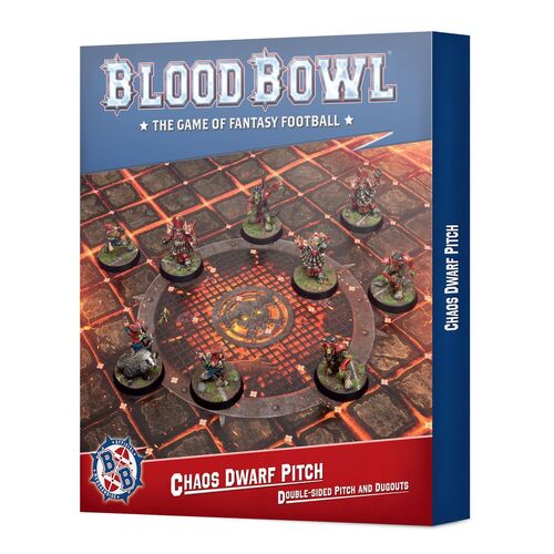 202-46 Blood Bowl: Chaos Dwarf Team Pitch & Dugouts