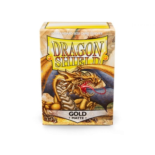 Dragon Shield Sleeves: 100 Box - Matte Gold