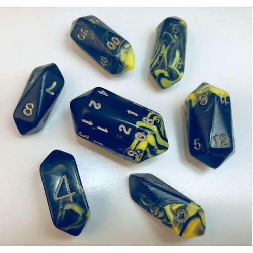 Crystal Caste Barrel Dice: Crystal Oblivion Roleplaying Dice Set - Yellow