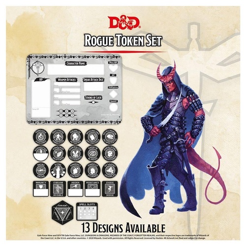 D&D Character Tokens: Rogue Token Set