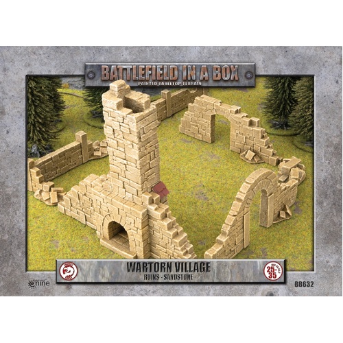 Battlefield in a Box: Wartorn Village - Ruins - Sandstone (x8) 