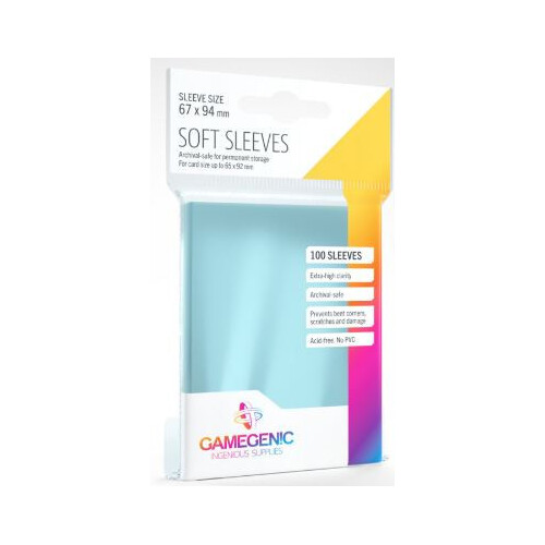 Gamegenic Soft Card Sleeves (67mm x 94mm) (100 Sleeves Per Pack)