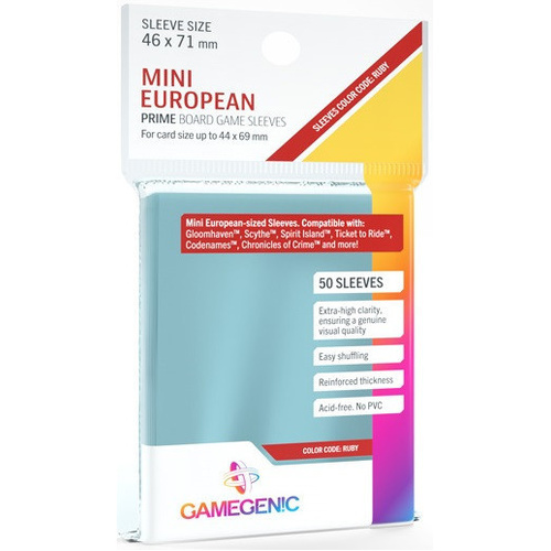 Gamegenic Matte Board Game Sleeves - Mini European-Sized (46mm x 71mm) (50 Sleeves Per Pack)