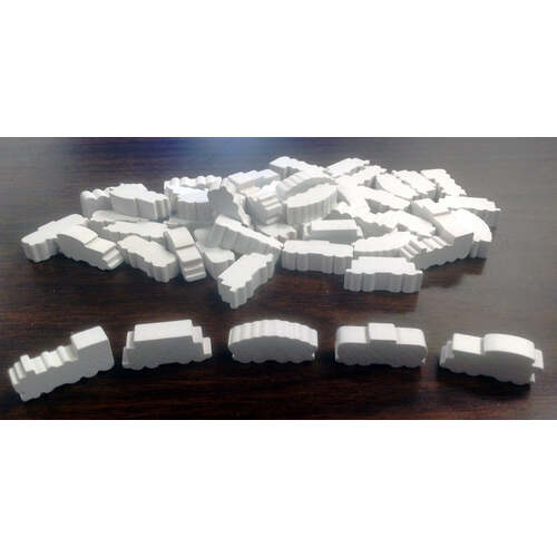 Wooden Train Set - White (50)