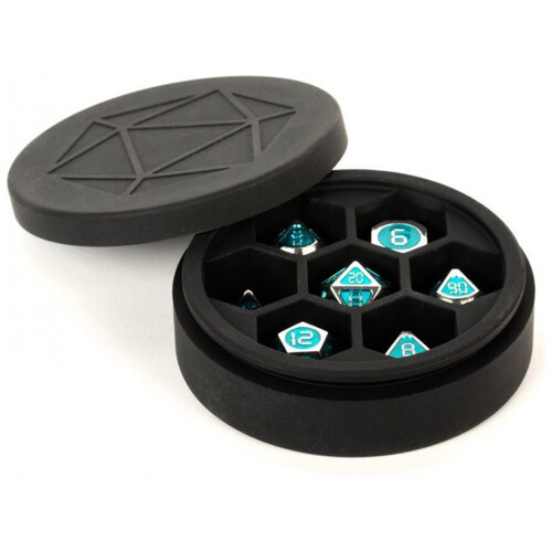 Silicone Dice Case: Round Black