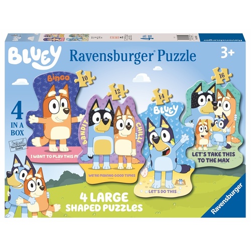 Ravensburger: Bluey 4 Large Shaped Puzzles