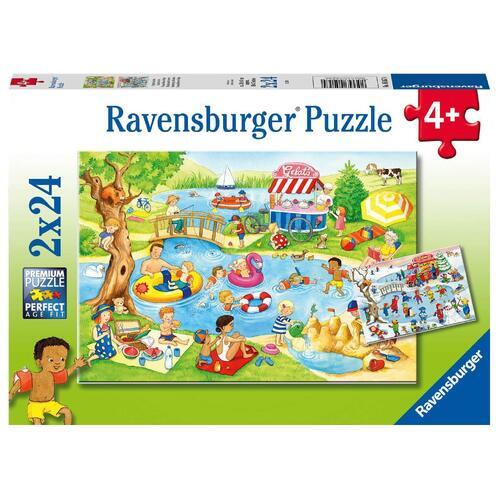 Ravensburger: Swimming at the Lake 2x24pc