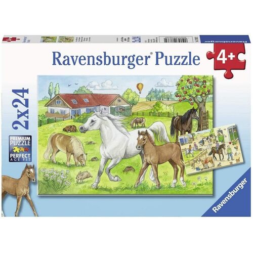 Ravensburger: At the Stables Puzzle 2x24pc