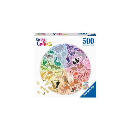 Ravensburger - Circle of Colors: Animals 500pc
