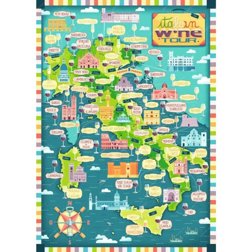 Ravensburger - Map of Italy - Wines 1000pc