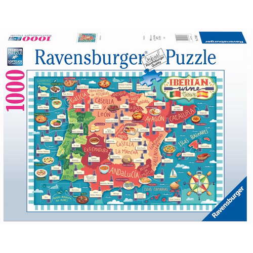 Ravensburger: Map of Iberia - Wines 1000p