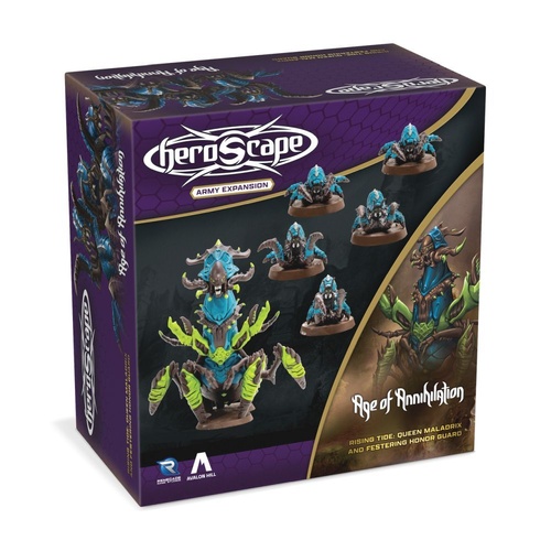 Heroscape - - Rising Tide - Queen Maladrix and Festering Honor Guard Army Expansion