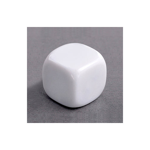 Blank White D6 Opaque (1)