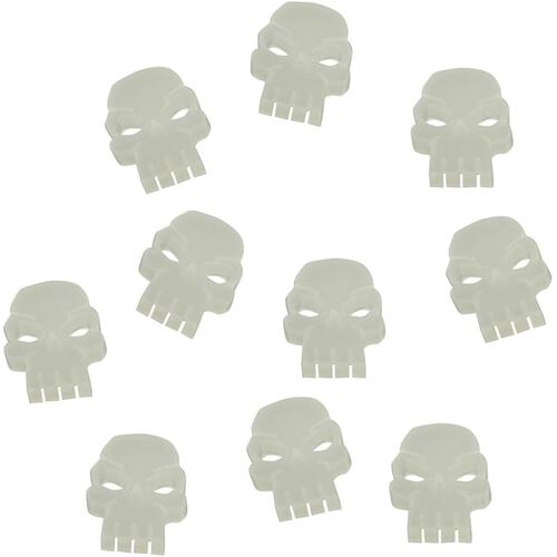 Skull Markers Mini White Translucent (15)