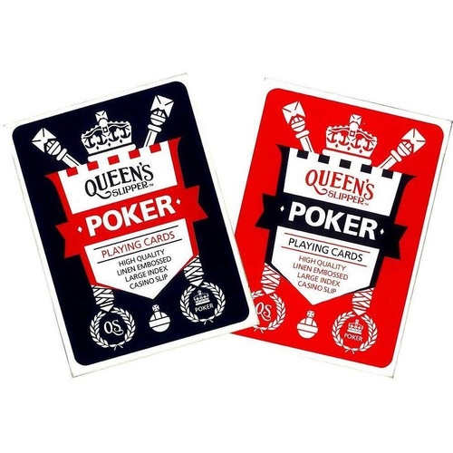 Queens Slipper Poker Large Index Playing Cards