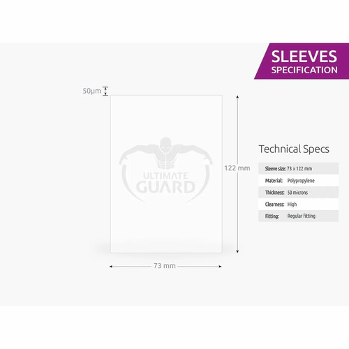 Ultimate Guard Premium Soft Sleeves for Tarot Cards (50) (73x122mm)