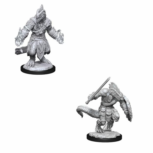 D&D Nolzurs Marvelous Unpainted Miniatures: Lizardfolk Barbarian & Lizardfolk Cleric